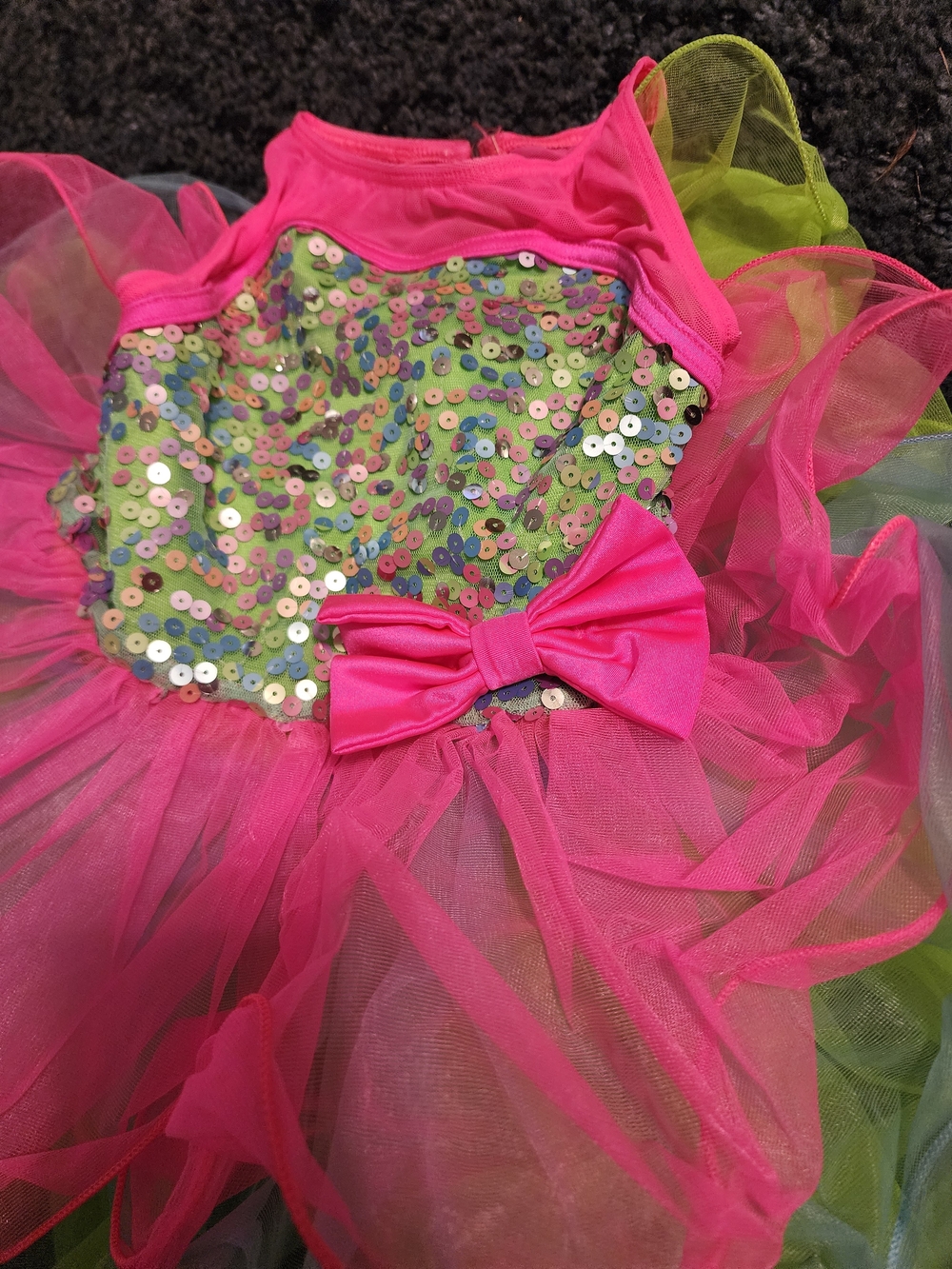 Xhilaration Pink Sequin Tutu Dress with Bow Accent